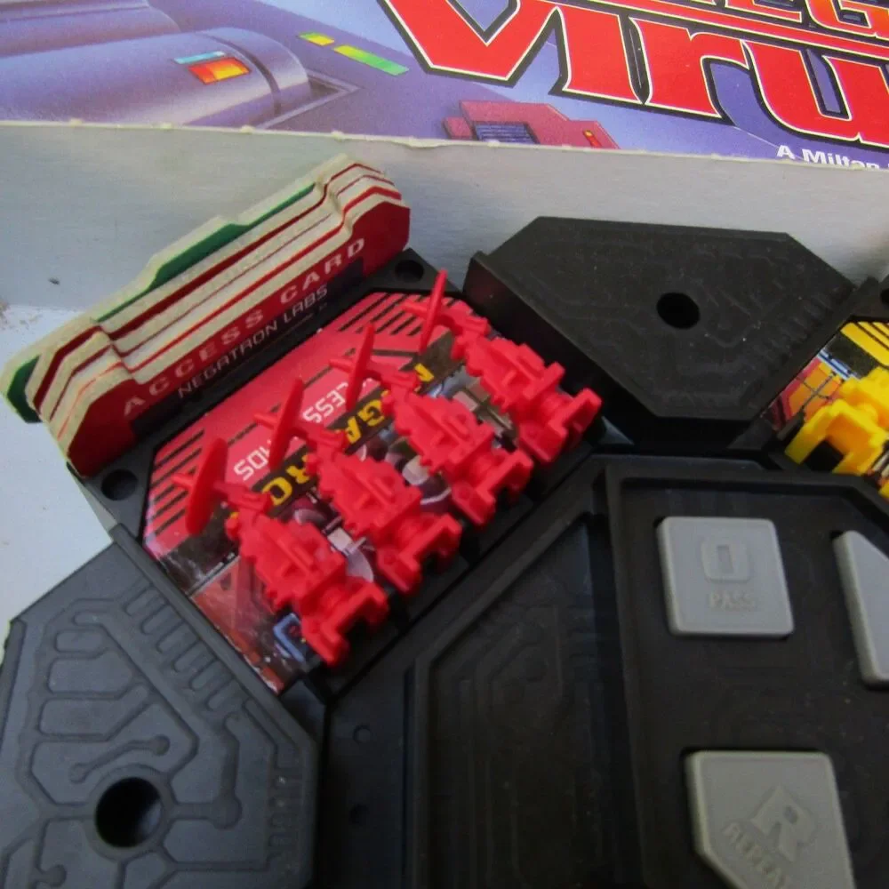 Vintage 1993 Milton Bradley The Omega Virus Talking Electronic Board Game MB